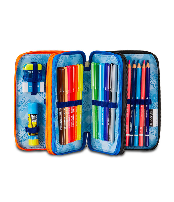 Seven® 3 ZIP PENCIL CASE - SHADEFULL BOY