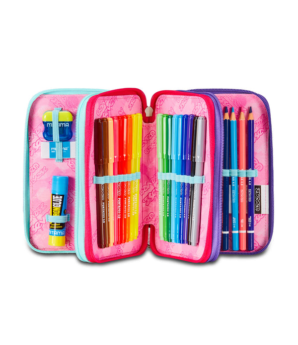 Seven® 3 ZIP PENCIL CASE - SHADEFULL GIRL