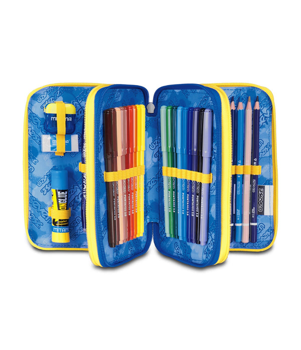 Seven® 3 ZIP PENCIL CASE - HIDDEN SPOT BOY