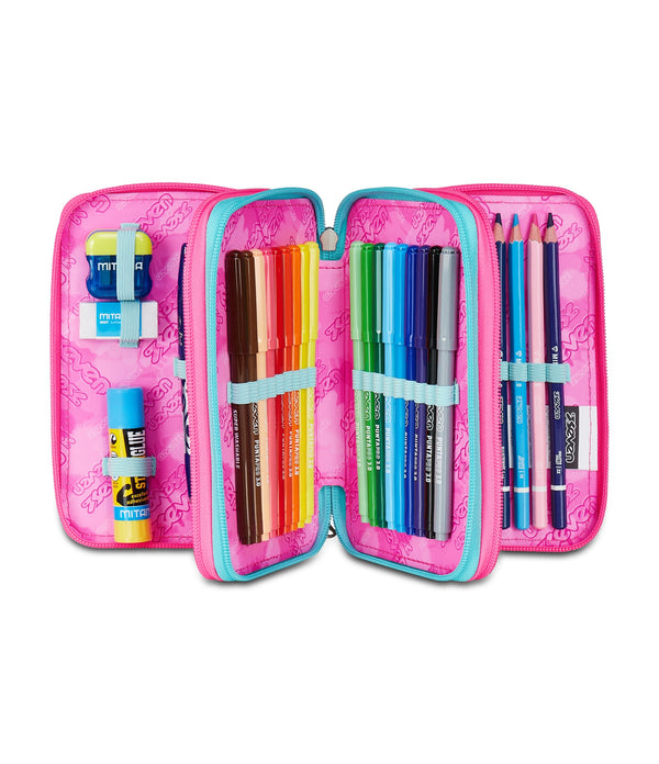 Seven® 3 ZIP PENCIL CASE - GLOW LOVE