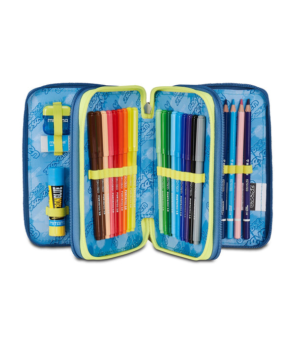 Seven® 3 ZIP PENCIL CASE - SHADY DYE BOY