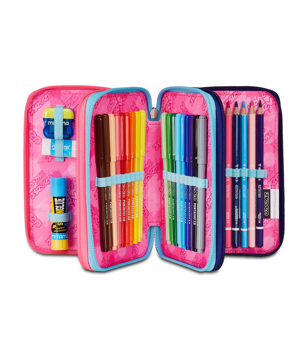 Seven® 3 ZIP PENCIL CASE - SHADY DYE GIRL