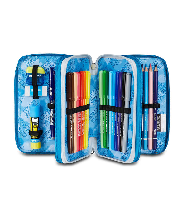 Seven® 3 ZIP PENCIL CASE - QUICK GRAFFITI BOY