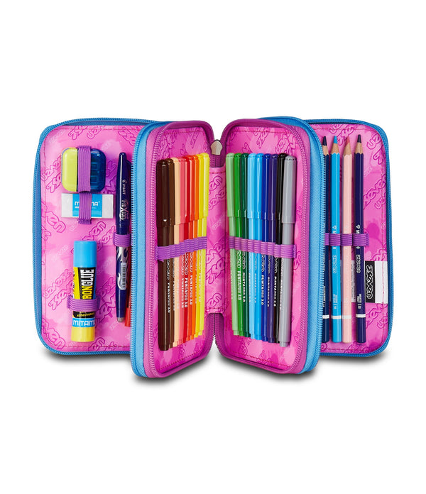 Seven® 3 ZIP PENCIL CASE - QUICK GRAFFITI GIRL