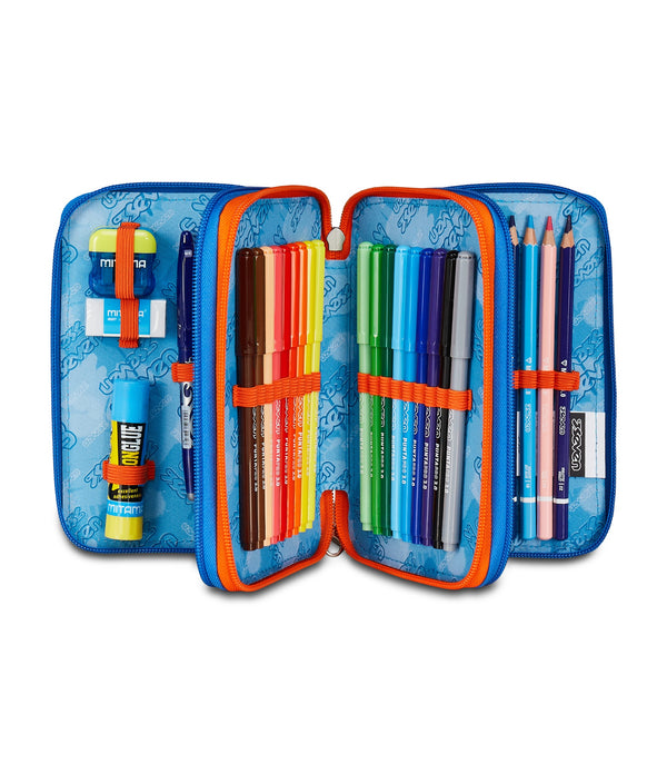 Seven® 3 ZIP PENCIL CASE - OPTICAL SHADE BOY