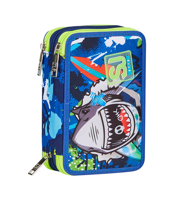 3 ZIP PENCIL CASE - SHARKSTORY - Default Title