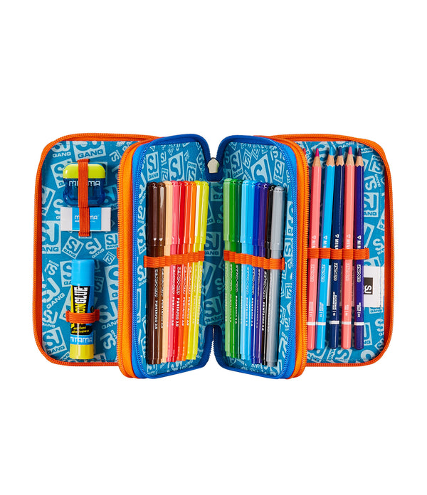 3 ZIP PENCIL CASE - SPHERE FULL BOY