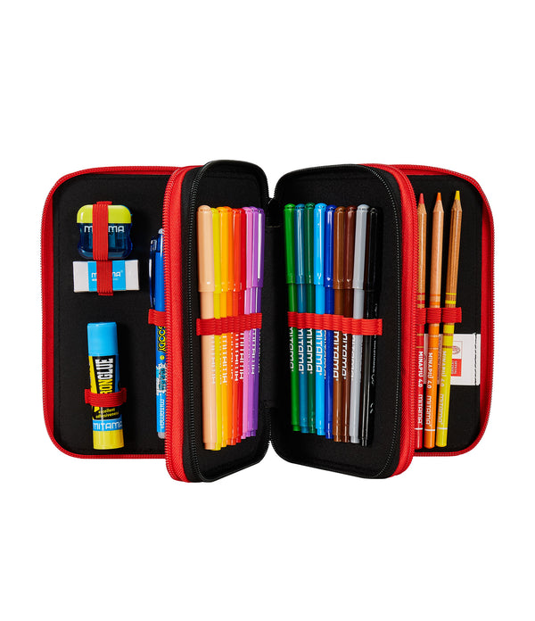 3 ZIP PENCIL CASE -  MILAN