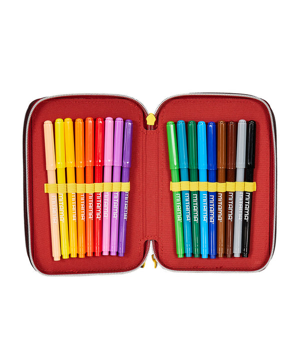 3 ZIP PENCIL CASE -  ROMA